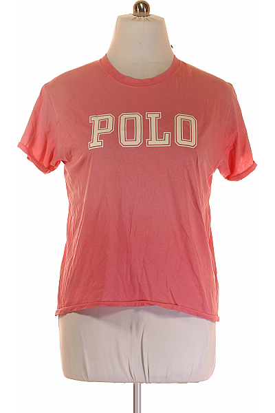 Ralph Lauren Dámské Tričko S Potiskem Růžové Vel. XL