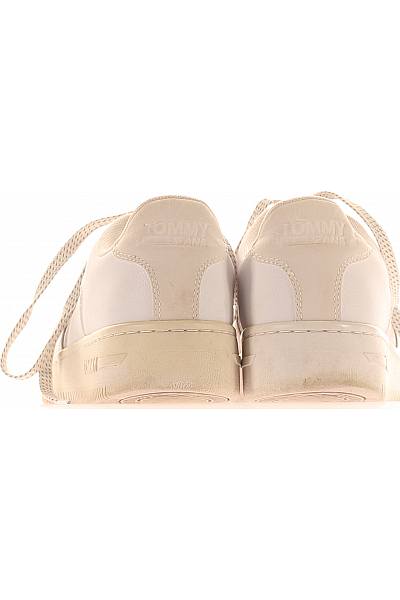 TOMMY HILFIGER Dámské Boty Kožené Bílé Second hand Vel.  39