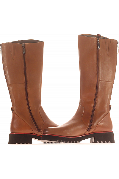 Dámské Kozačky Kožené Hnědé GERRY WEBER Vel. 42