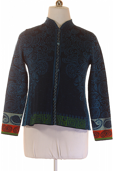 Dámský Cardigan Vlněný Modrý IVKO Vel. XXL
