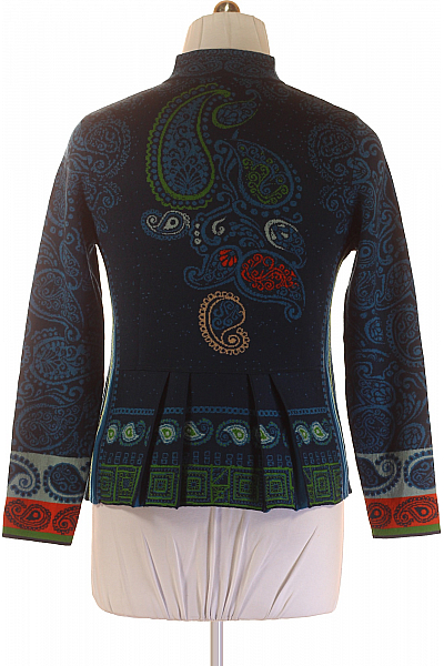 Dámský Cardigan Vlněný Modrý IVKO Vel. XXL