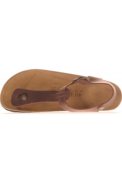 Dámské Boty Kožené Hnědé Mandel Sandals Vel. 40