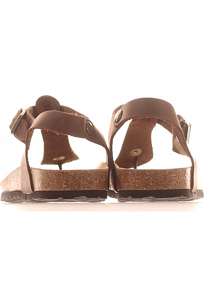 Dámské Boty Kožené Hnědé Mandel Sandals Vel. 40