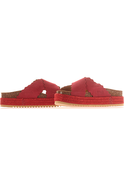 Mandel Sandals Dámské Pantofle Kožené Fialové Vel. 39