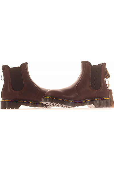 Dámské Boty Kožené Hnědé Dr.Martens Outlet Vel. 37