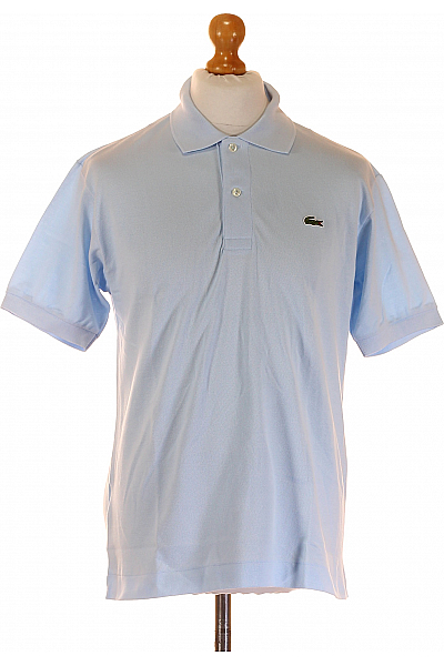 LACOSTE Pánské Tričko S Límečkem Modré Vel. M