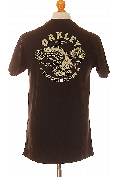 Pánské Tričko s Potiskem Černé OAKLEY Vel. M