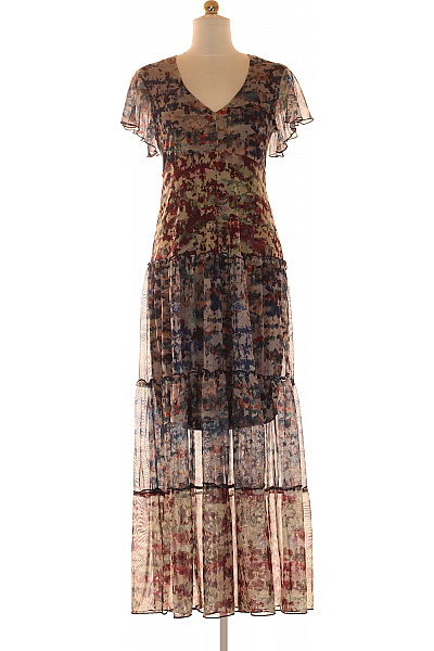 DESIGUAL  Šaty Z Chiffonu Barevné Vel.  XS