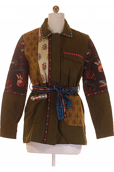 Krátký Dámský Kabát Barevný DESIGUAL Outlet Vel. M
