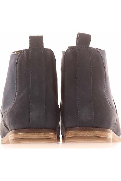 Dámské Kotníkové Boty Kožené Modré