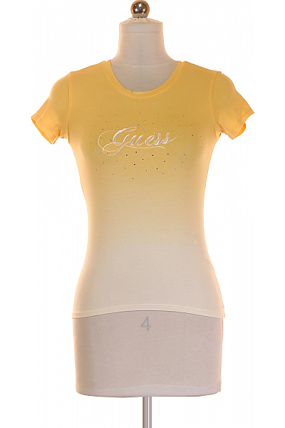 Dámské Tričko Žluté Guess Second hand Vel. XS