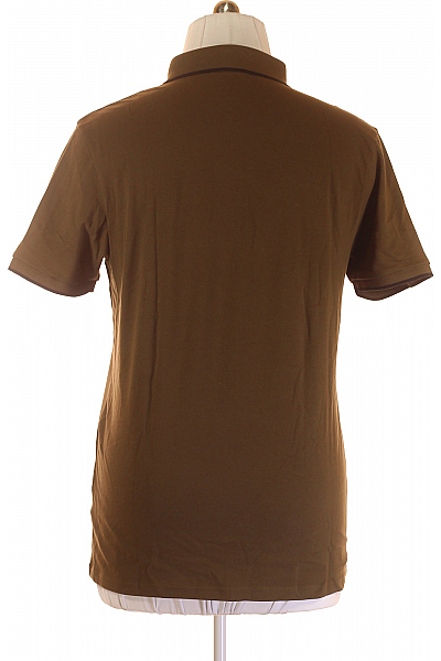Pánské Tričko s Límečkem Khaki Hugo Boss Vel. XXL