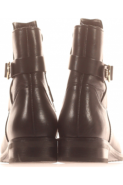 Dámské Boty Kožené Černé TOMMY HILFIGER Second hand Vel. 37