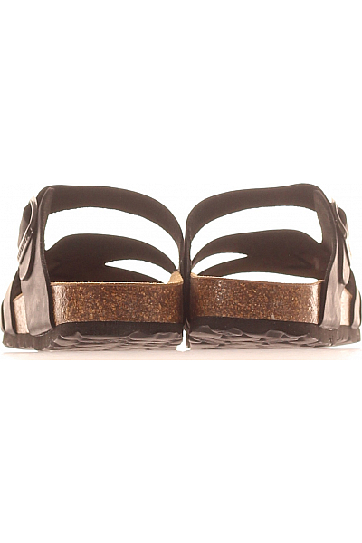 Dámské Pantofle Kožené Černé Mandel Sandals Vel. 39