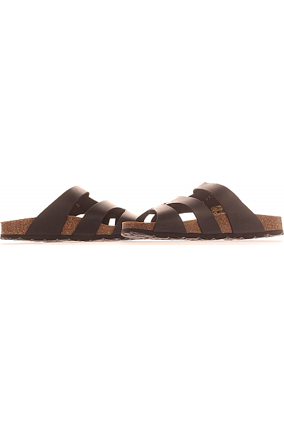 Dámské Pantofle Kožené Černé Mandel Sandals Vel. 39