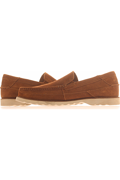 Pánské Boty Kožené Hnědé Clarks Vel. 46
