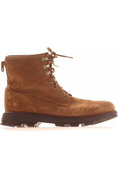 Pánské Kotníkové Boty Kožené Hnědé UGG Second Hand Vel.  43