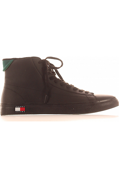 TOMMY HILFIGER Pánské Kotníkové Boty Kožené Černé Vel.  41