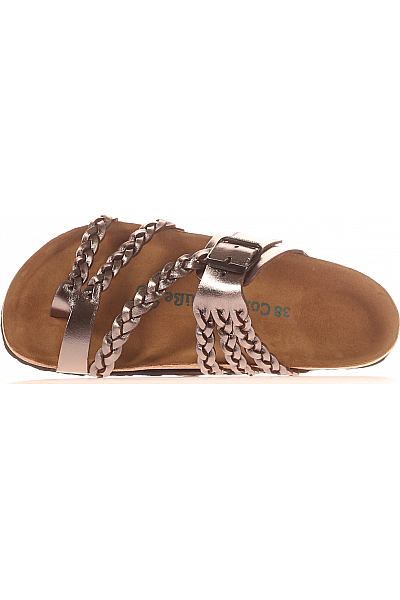 Comfortfusse Dámské Boty Kožené Stříbrné Vel. 38