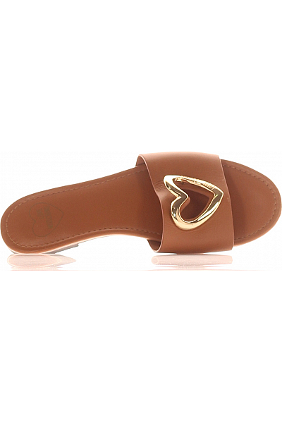MOSCHINO Dámské Pantofle Hnědé Vel. 38