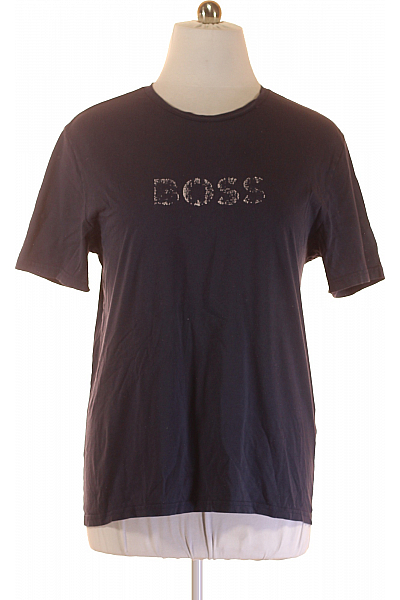 Pánské Tričko s Potiskem Modré Hugo Boss Vel. XXL