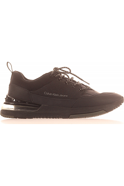 Calvin Klein Pánské Tenisky Kožené Černé Second hand Vel.  45