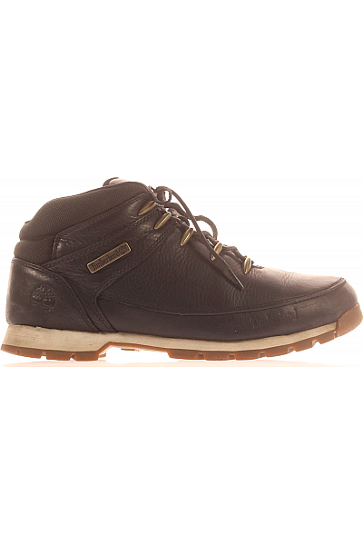 Timberland Pánské Boty Kožené Černé Second Hand Vel.  45