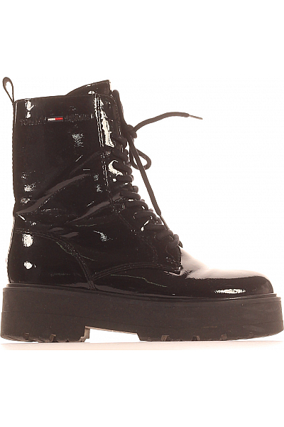 TOMMY HILFIGER Dámské Boty Černé Second Hand Vel.  39