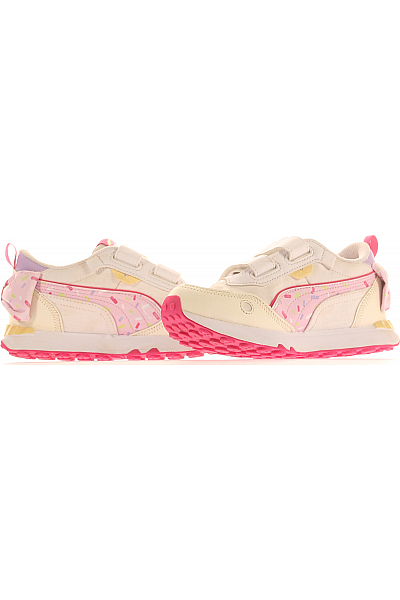 Puma Dětské Dívky Boty Bílé Second hand Vel. 34