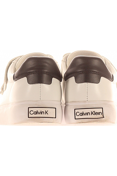 Calvin Klein Dámské Boty Kožené Bílé Second hand Vel.  38