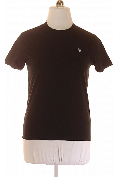 Pánské Tričko Černé U.S.POLO ASSN. Second Hand Vel. L
