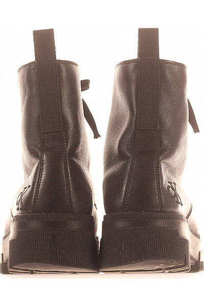 Calvin Klein Pánské Boty Kožené Černé Second hand Vel. 42