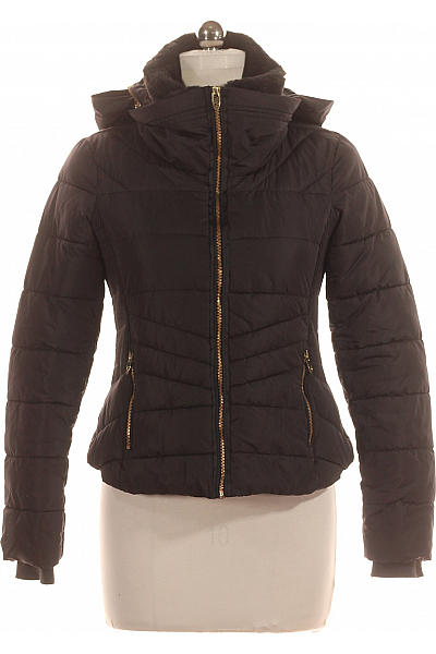 Prošívaná Dámská Bunda Černá ZARA Second Hand Vel.  M