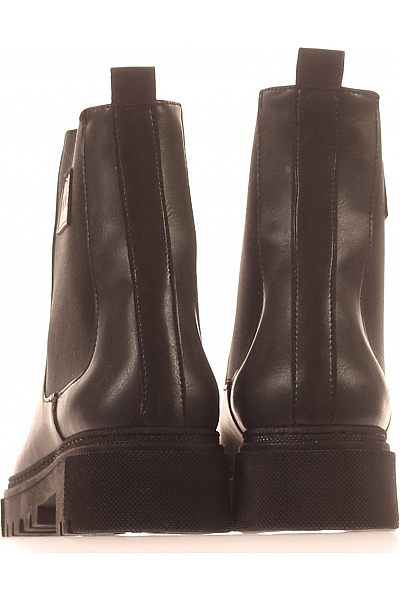 Dámské Boty Kožené Černé