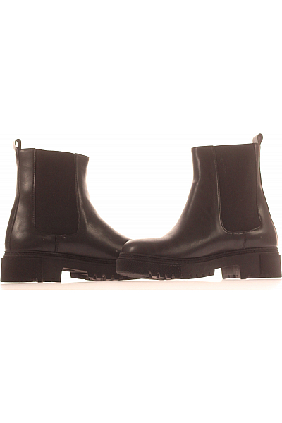 Dámské Boty Kožené Černé