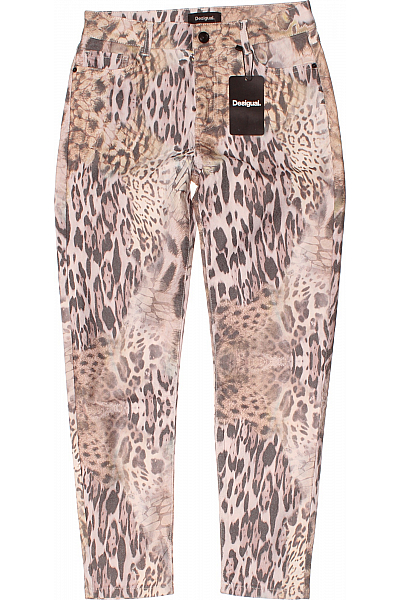 DESIGUAL Dámské Kalhoty Rovné Barevné Vel.  40