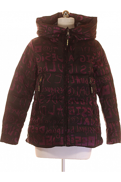 Prošívaná Dámská Bunda Černá DESIGUAL Outlet Vel.  M