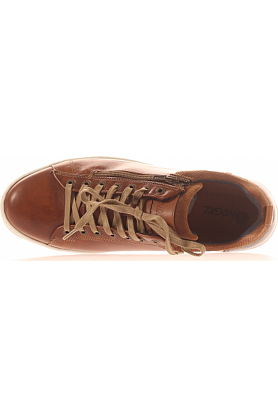 Pánské Tenisky M SNEAKER Kožené Hnědé Outlet Vel. 43