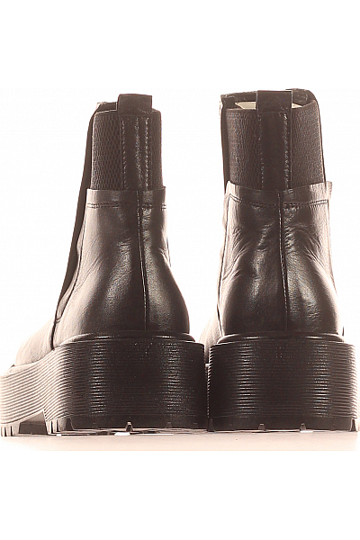 Dámské Kotníkové Boty Kožené Černé MOOSEFIELD