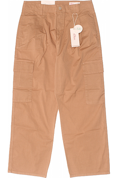 Dámské Kalhoty Kapsáče Béžové S.OLIVER