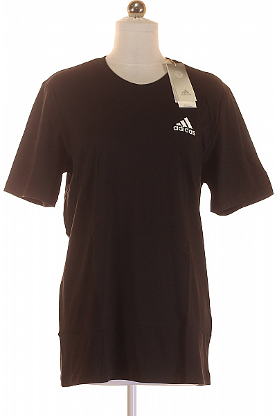ADIDAS Sportovní Pánské Tričko s Krátkým Rukávem Bavlněné Černé