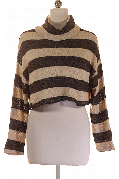 Dámský Svetr Se Vzorem Černobílý PULL&BEAR Vel. M