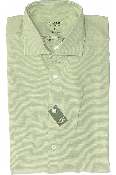 OLYMP Pánská Košile Jednobarevná Zelená