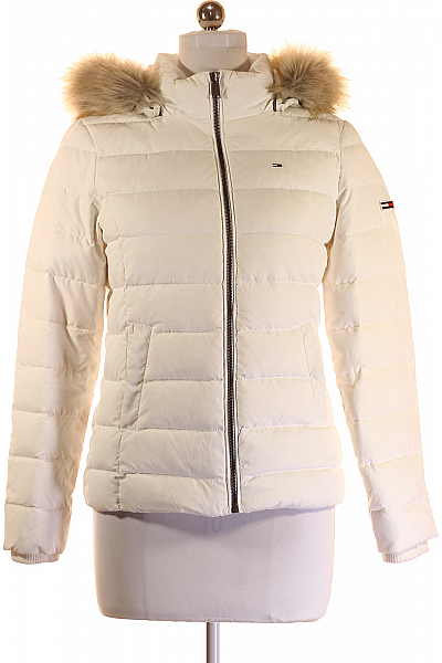 Prošívaná Dámská Bunda Bílá TOMMY HILFIGER Second Hand Vel. M