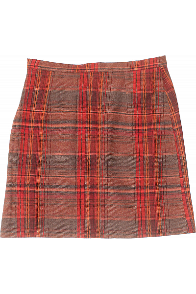 River Island Kostkovaná  Sukně Barevná Second hand Vel. 36