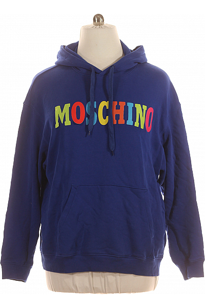 MOSCHINO Dámská Mikina Modrá Second hand Vel. 52