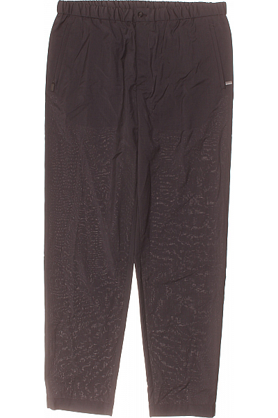 ARMANI Pánské Kalhoty Rovné Černé Second Hand Vel.  52