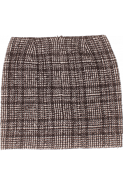 HALLHUBER Kostkovaná  Sukně Vlněná Černobílá Vel. 36