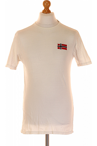Geographical Norway Pánské Tričko s Potiskem Bílé Vel. M