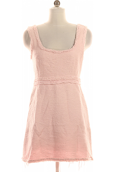  Šaty Pletené Růžové ZARA Second hand Vel.  M
